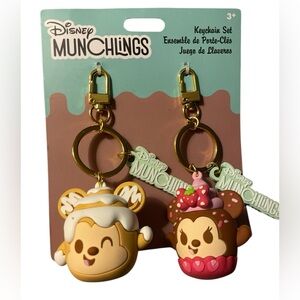 Disney Parks Munchlings Mickey & Minnie Mouse 2023 Baked Treats Keychain Set New